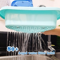 Plastik-Abtropfgestell für Wasserhahn, Hängender Siebbehälter für Küchenspüle, Wiederverwendbar, Langlebig, Platzsparend