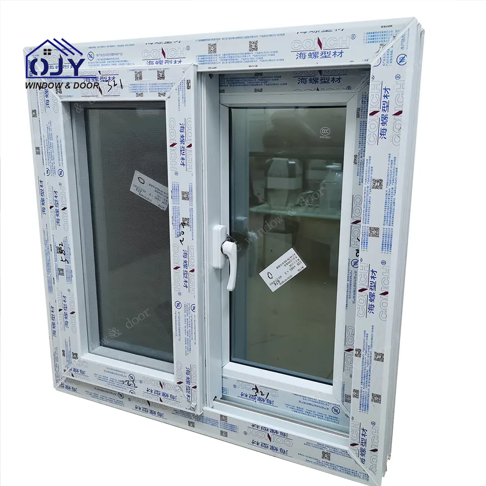 Buka Jendela Geser Upvc Pvc Windows untuk Rumah Bahama dengan Desain Layar