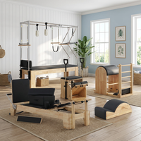 Ensemble de cinq pièces de Reformer Pilates en bois de chêne, qualité professionnelle, équipement d'entraînement de mise en forme pour studio de fitness – Vente chaude