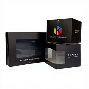 KELLOW PACKAGING Rigid <b>Paper</b> <b>Box</b> Corrugated Board Rectangle High-End Gift Craft Packaging Plastic Liner UV Four-Color Printing - Product Image 1