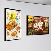 Kotak Lampu Bingkai Aluminium Kelas Komersial A0 A1 A2 A3 A4 Bingkai Poster Magnetik Kotak Lampu Iklan