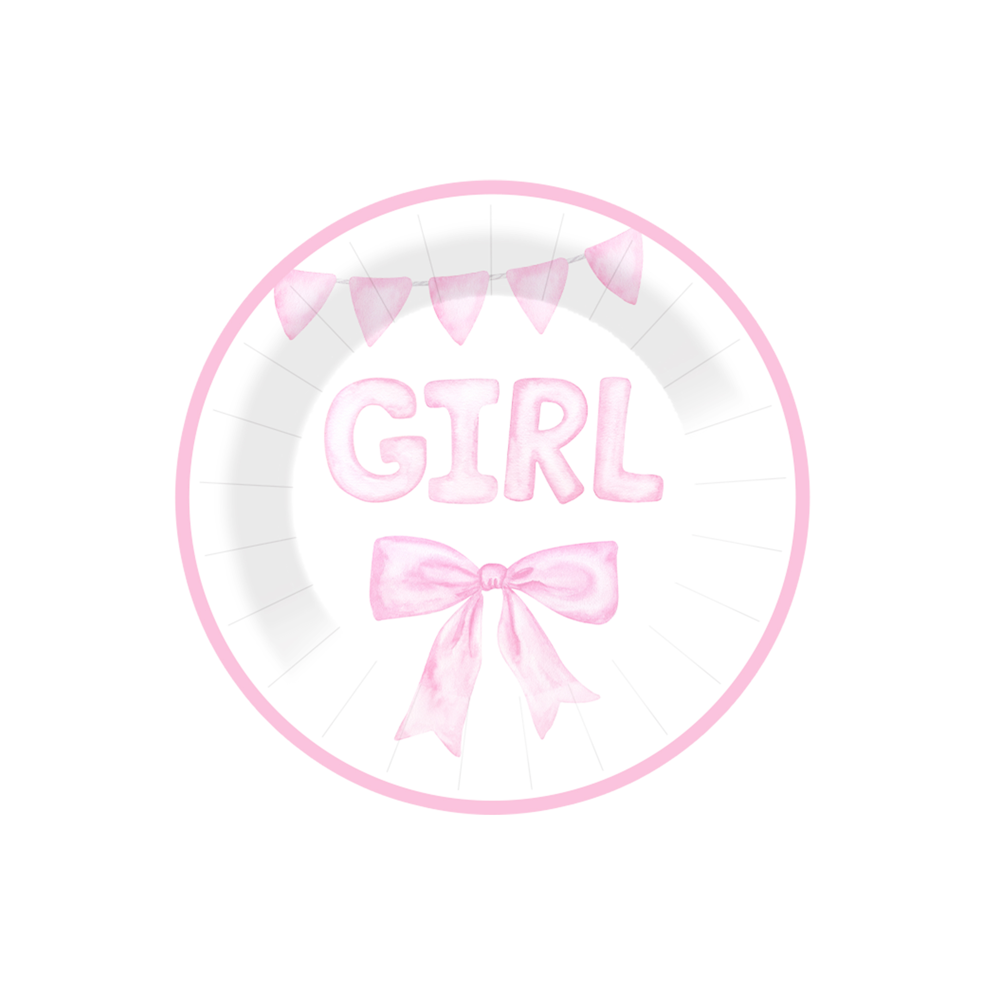 Plato de papel de 7 pulgadas * 8 unidades