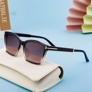 Lunettes de soleil polarisées œil de chat pour femmes Fy-99216p, monture noire, verres TAC, protection UV400, anti-reflets, lunettes de protection solaire pour l'extérieur - Product Image 1