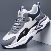 Chaussures pour hommes, nouveau style automne, antidérapantes, respirantes, rehaussantes, à semelle souple, en maille, couleur unie, baskets décontractées pour la course