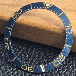 Pieza de reloj de alta calidad, bisel de cerámica con números plateados de 38mm para accesorios de repuesto <span class=keywords><strong>GMT</strong></span> de 40mm - Product Image 4