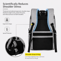 Sac à dos pour ordinateur portable en tissu Oxford respirant, personnalisé en usine, moderne, multi-poches, avec panneau dorsal respirant, pour le travail quotidien, les voyages d'affaires