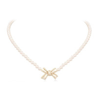 Collier ras du cou coréen en perles d'eau douce avec nœud papillon pour femme, idéal pour les mariages