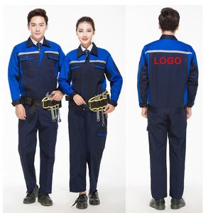 Vêtements de travail durables pour hommes et femmes, veste et pantalon, ensembles de vêtements de travail, bande réfléchissante, manches longues, uniformes de travail, combinaisons - Product Image 1
