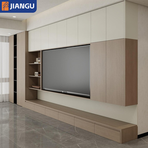 Parete TV Integrata Moderna e Lussuosa per <span class=keywords><strong>Soggiorno</strong></span>, Mobile TV con Porta Scorrevole - Product Image 4