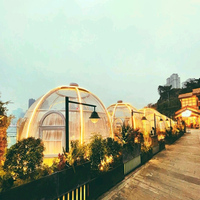 Nouvelle maison en dôme de glamping préfabriquée imperméable populaire en PC pour hôtel japonais