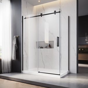 Oem Hotel apartamento baño puerta corredera sin marco ducha recinto caminar en vidrio partición ducha puertas - Product Image 4