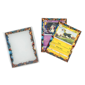 Pochettes de luxe en plastique PP pour cartes, avec design à transfert thermique et bordure imprimée, pour cartes Pokémon - Product Image 1