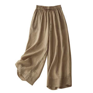 <span class=keywords><strong>Pantaloni</strong></span> <span class=keywords><strong>donna</strong></span> moda estiva a doppia gamba larga da M a XXL <span class=keywords><strong>elastico</strong></span> <span class=keywords><strong>in</strong></span> <span class=keywords><strong>vita</strong></span> traspirante <span class=keywords><strong>in</strong></span> cotone e <span class=keywords><strong>lino</strong></span> stile Casual - Product Image 1