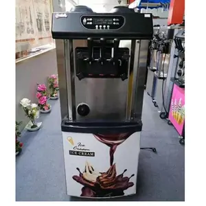 Famous Factory Direct Sell!! Good taste air cooled industrial commercial ice-cream machine with wheels mounted