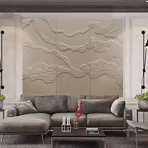 Zhenling tùy chỉnh <span class=keywords><strong>3D</strong></span> tấm Tường da khắc bảng tường bảng cho trang trí nội thất - Product Image 4