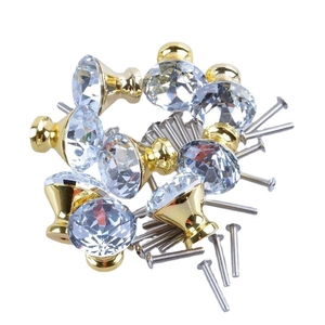 Furniture Cupboard Glass <strong>Knobs</strong> Wardrobe Minimalist Crystal Round <strong>Knobs</strong> Cabinet <strong>Diamond</strong> <strong>Shape</strong> Handle <strong>Knobs</strong> - Product Image 6