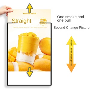 Letrero LED Ultrafino para Tienda de Té con Leche, Rectangular, Impermeable, con Marco Metálico, <span class=keywords><strong>Luminoso</strong></span>, para Montar en la Pared, Tamaño A4, para Interiores - Product Image 2