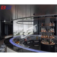 Comptoir de bar de Restaurant de luxe, grand comptoir de bar rond LED de boîte de nuit design