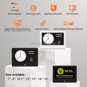 Calendrier numérique OEM multi-langues 7, 8, 10, 12, 15 pouces LCD, <span class=keywords><strong>horloge</strong></span> de jour <span class=keywords><strong>pour</strong></span> <span class=keywords><strong>personnes</strong></span> âgées souffrant de la pandémie ou de la perte de mémoire - Product Image 6