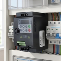 Convertisseur de fréquence AC 50/60Hz Triphasé 220V 380V 400V VFD Réacteur CC Contrôle V/F Compresseurs Moteurs 0.75KW-2.2KW