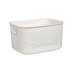 HALO Contemporary <b>Plastic</b> Laundry <b>Basket</b> with Handles Woven Storage Design for Clothes Toys Bathroom Bedroom Home Organizer - Product Image 2