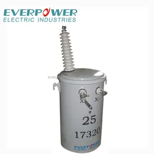 25KVA single phase transformer oil type immersed pole mounted transformer D16H series