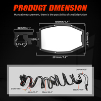 Accesorios para UTV ATV Maverick, Espejos Retrovisores Laterales para UTV con Luces de Giro, Retrovisores Laterales para UTV Polaris SXS Can-am X3