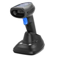 Lecteur de codes-barres 2D sans fil HENEX HC-5208RC USB, support mains libres pour codes QR, garantie 3 ans, en stock pour la vente au détail