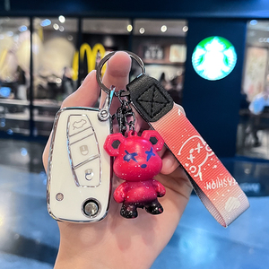 Adecuado para <span class=keywords><strong>Fiat</strong></span> Car Key case <span class=keywords><strong>Panda</strong></span> European Car Key Bag Silver Edge Key Protection Shell <span class=keywords><strong>Cross</strong></span> Border Nuevo producto llavero - Product Image 2