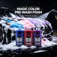 Shampoo liquide moussant pour lavage de voiture au pH neutre, tons bleu, rose, violet DIY, doux pour la peinture d'origine, le PPF, le chrome et le caoutchouc