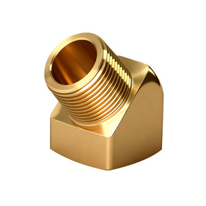 Brass 1/4 Npt Male Female <b>Adapter</b> 45 Degree Elbow For Water Connections - Product Image 1