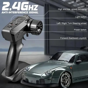 <span class=keywords><strong>Auto</strong></span> Telecomandata Porsche 911 1:24 4WD, Modello di <span class=keywords><strong>Auto</strong></span> da Corsa <span class=keywords><strong>Drift</strong></span> 2.4GHz con Giroscopio e Luci LED, Giocattolo Super Sportivo - Product Image 3