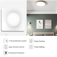 Interrupteur intelligent sans fil Zigbee WiFi, ABS certifié CE, 220V UK/EU 110V US, minuterie rotative, commande vocale Alexa, variateur de lumière LED