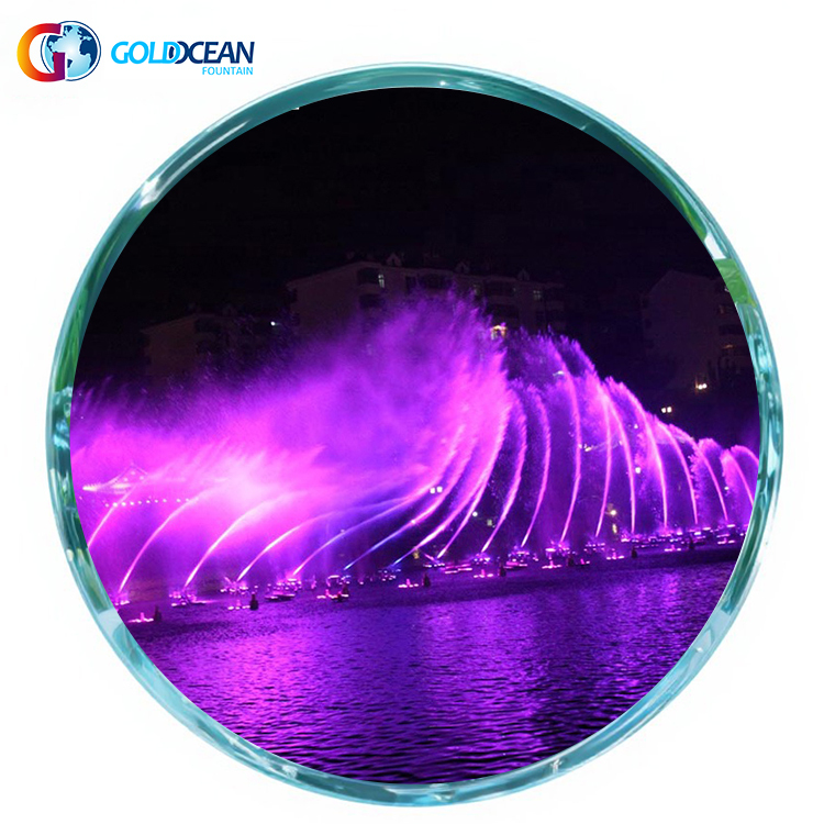 Outdoor Lake River Colorful Led Light Music Dancing Water Floating Fountain