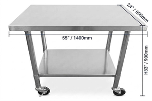 <b>Kitchen</b> Equipment For Restaurant Steel <b>Table</b> With Wheels Adjustable Legs Commercial <b>Kitchen</b> <b>Prep</b> <b>Table</b> Heavy Duty Restaurant - Product Image 2