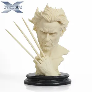 Decorazioni creative all'ingrosso del giocattolo della figura di azione della statua del busto di Wolverine del supereroe del pvc 30cm della resina
