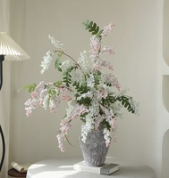 Fleur artificielle de locuste à longue tige en soie, plusieurs couleurs, pour arrangement de vase à la maison, décoration de fond de mariage