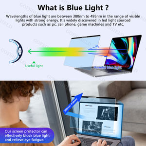 Protection d'écran magnétique HD transparente anti-lumière bleue mate réutilisable en PET <span class=keywords><strong>pour</strong></span> <span class=keywords><strong>MacBook</strong></span> <span class=keywords><strong>Pro</strong></span> 15,4 pouces, film ultra-fin 2,5D anti-poussière - Product Image 2