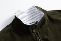 Veste bomber en daim de haute qualité pour homme, couleur unie, entièrement doublée, style Old Money, coupe ample, veste d'hiver