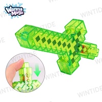 Nouveau design, pistolet à eau transparent Pixel Square Long Sword, jouet lanceur d'eau rétractable pour enfants, vente en gros pour l'été