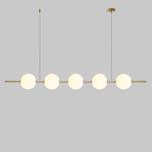 <span class=keywords><strong>Luminaire</strong></span> suspendu de style nordique pour restaurant, postmoderne, 4 lumières, noir, or, <span class=keywords><strong>verre</strong></span>, lampes suspendues pour salle à manger, cuisine, bar - Product Image 3