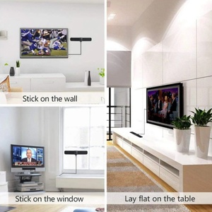 <span class=keywords><strong>Antenne</strong></span> <span class=keywords><strong>TV</strong></span> HD intérieure, <span class=keywords><strong>antenne</strong></span> numérique HDTV, gain de 25 dBi, portée de 200 miles, installation adhésive pour les chaînes HD gratuites, utilisation domestique - Product Image 3