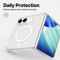Coque de téléphone magnétique anti-chute C0363 pour iPhone Duo, protection intégrale transparente