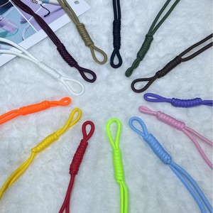 Pendentifs colorés en corde fine nouée, breloques à pompons, accessoires de bijoux DIY, pendentif unisexe tendance pour sac, vente en gros - Product Image 3