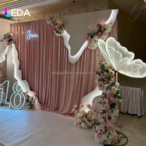 Panel de Fondo Acrílico LEDA de Nuevo Diseño con Tira de Luces LED, Elegante Fondo para Bodas con Decoración Luminosa para Eventos - Product Image 5