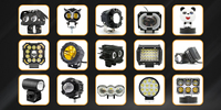 7 pouces 51W LED barre de lumière de travail faisceau de tache ronde 4X4 lampe de conduite phare antibrouillard pour moto tout-terrain camion voiture ATV
