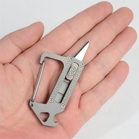 Outil multifonctionnel de poche EDC pour le camping, la chasse, la pêche, les activités de plein air, mousqueton EDC avec couteau