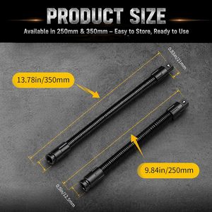 1/2 Soket Ekstensi Fleksibel untuk Kunci Pas Elektrik, Alat Impact Ratchet, Tempat yang Sempit, Batang Putar yang Dapat Dibengkokkan - Product Image 6