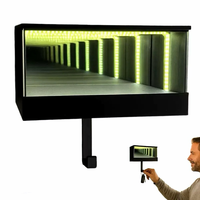 Porte-clés Mural Effet Miroir Infini pour Voiture avec Lumière LED – Organisateur de Clés de Voiture pour Porte, Appartement, Maison, Bureau, Entrée