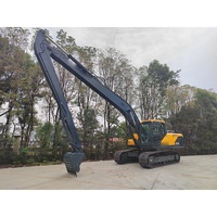 China 24,5 T Excavadora sobre orugas Tier 3 Motor con brazo de alcance largo de 15m 245vs 245LR HX245